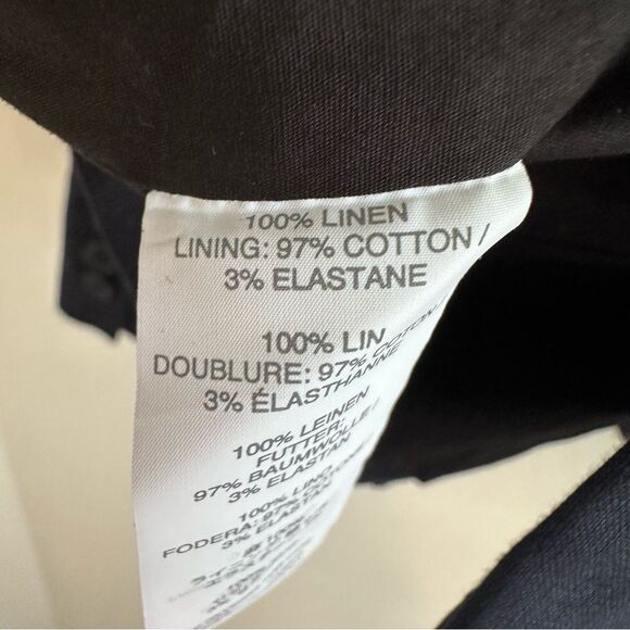 J Crew Navy Blue 100% Linen One Button Structured Blazer Size 4 - Picture 7 of 7